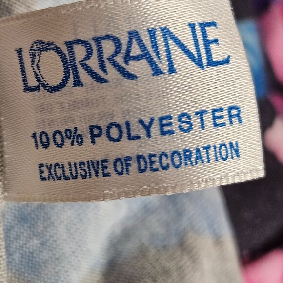 Vintage Lorraine Floral Button Down House Dress S Polyester Short Sleeve USA - Picture 8 of 10